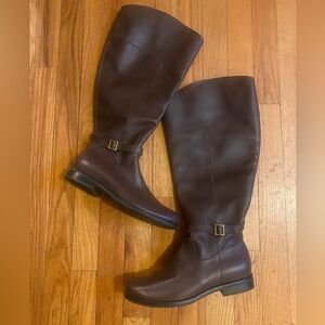 NWOB Poppy Barley Riversdal Riding Boot Size 7.5 S Chocolate Brown Never Worn